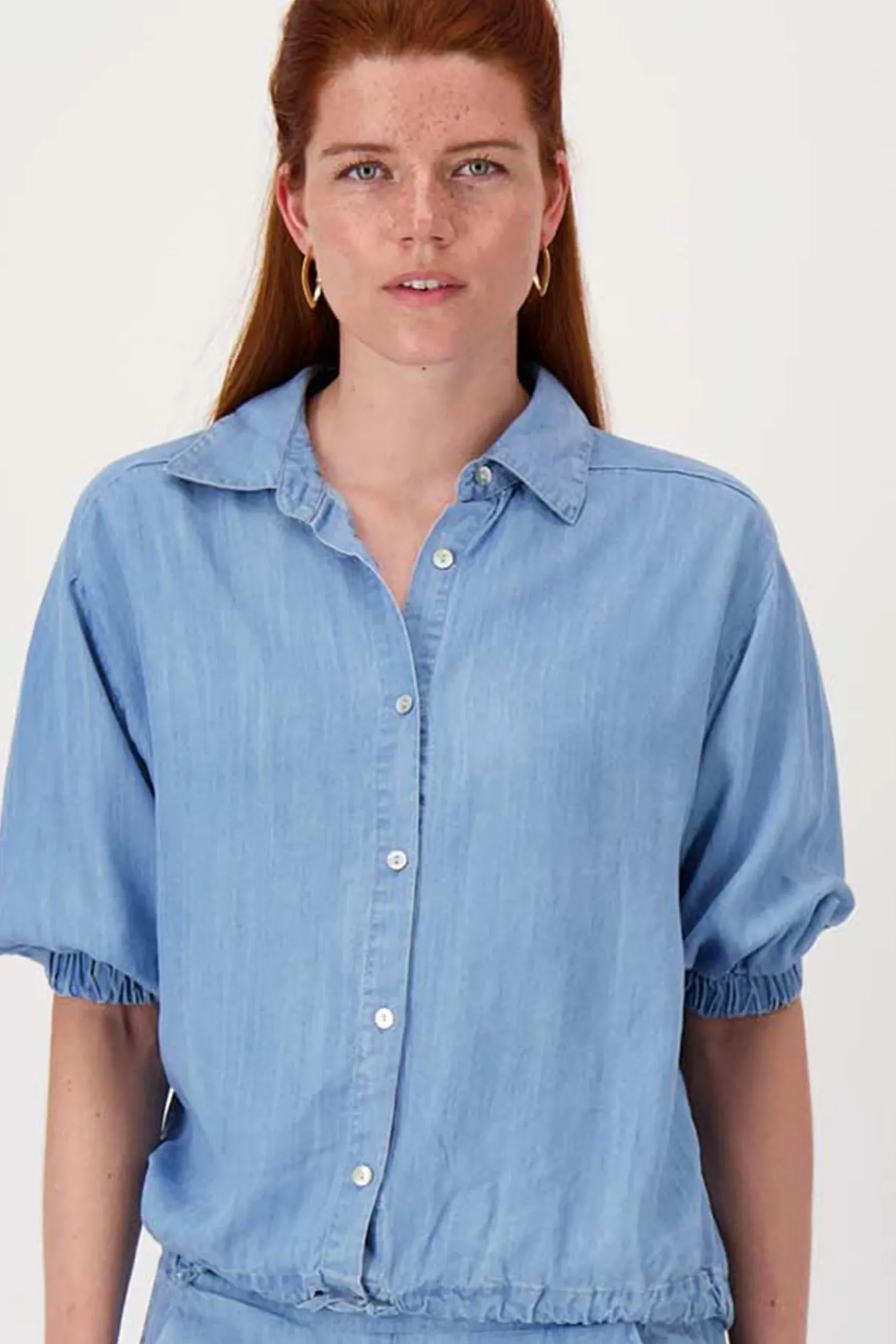 denim blouse