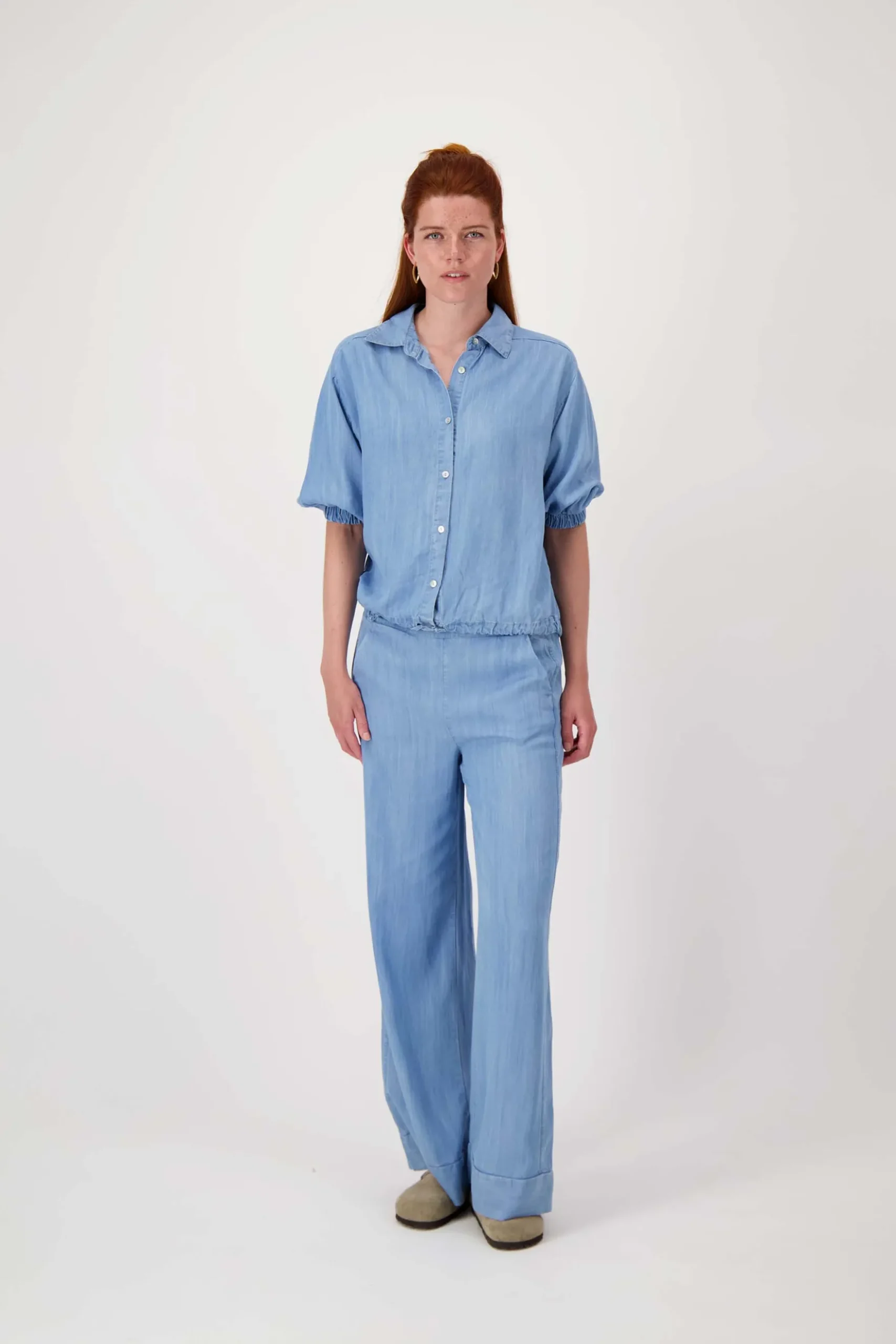 denim blouse