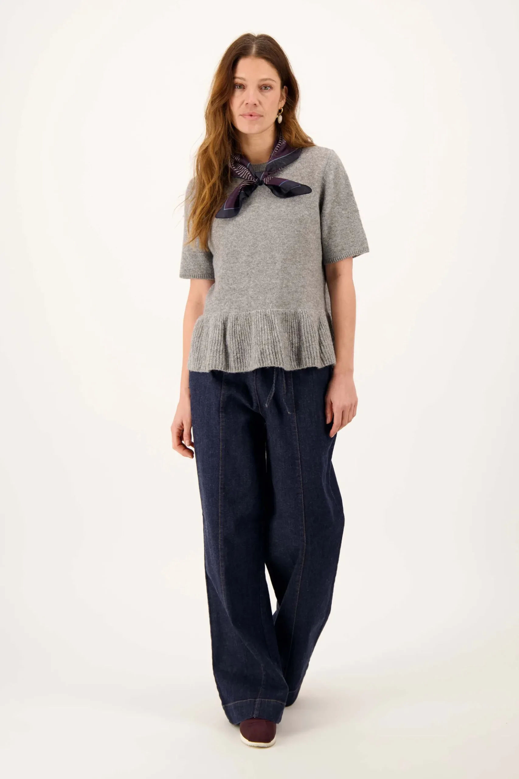 denim wideleg met stretch