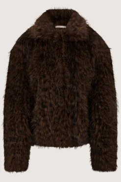 fake fur jasje met panterprint