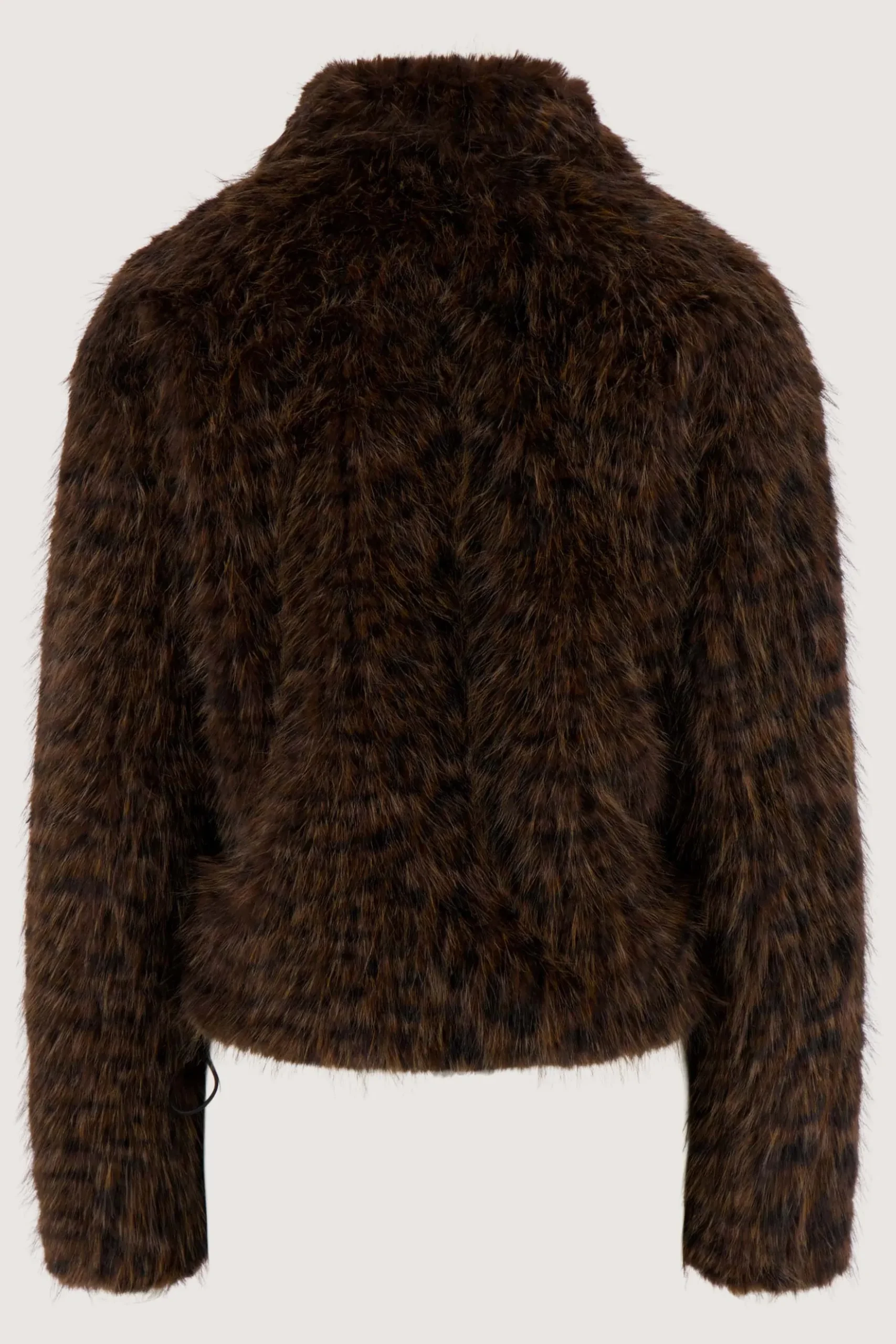 fake fur jasje met panterprint