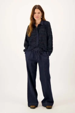 feather blouse lange mouw