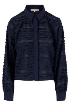 feather blouse lange mouw