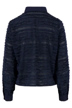 feather blouse lange mouw
