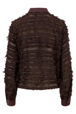 feather blouse lange mouw