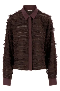 feather blouse lange mouw