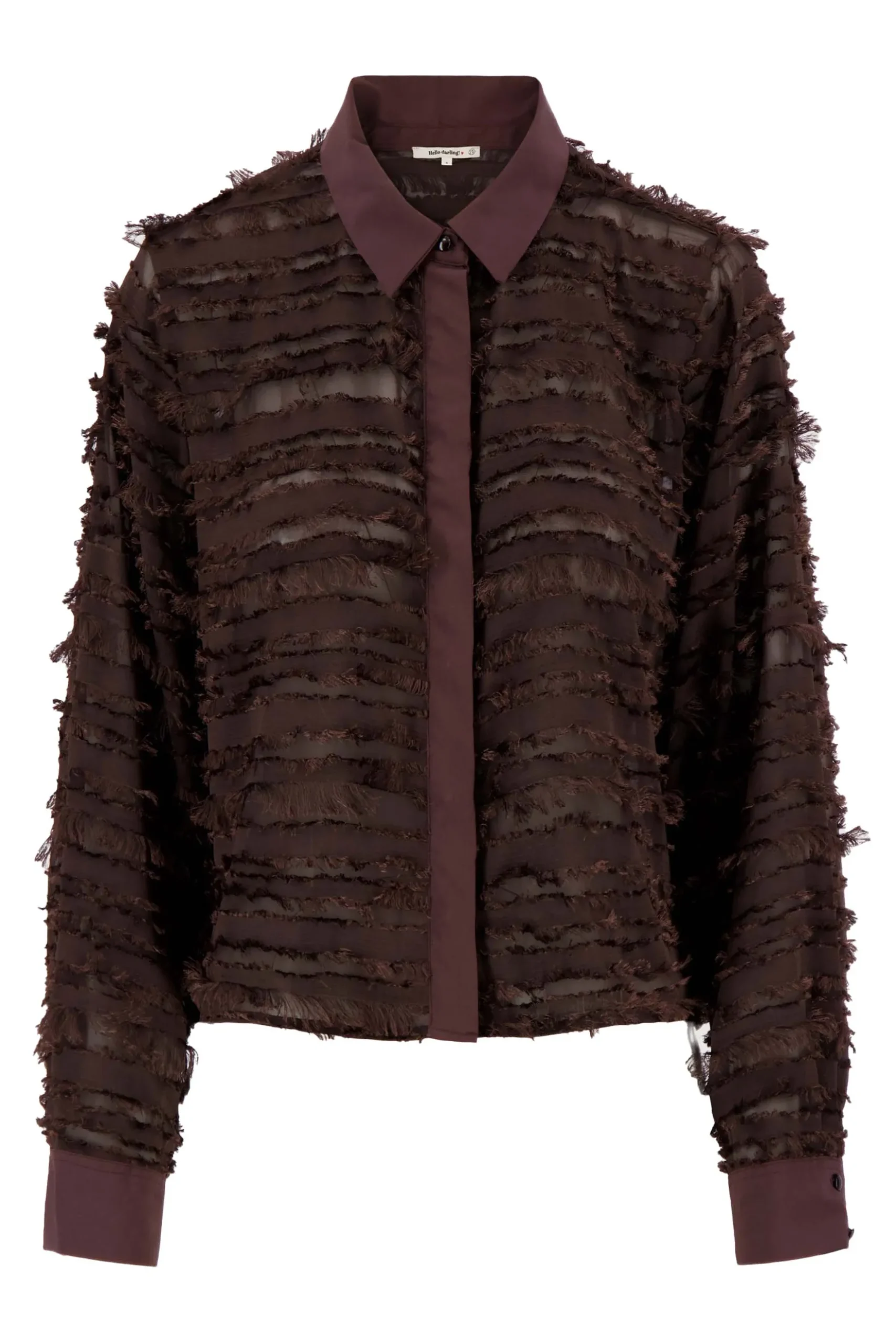 feather blouse lange mouw