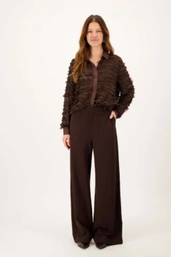 feather blouse lange mouw