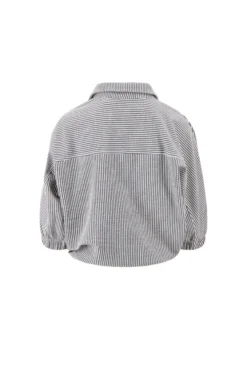 gestreepte blouse van structuur stof