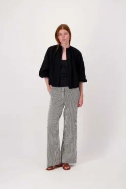 gestreepte broek met structuur
