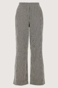 gestreepte broek met structuur
