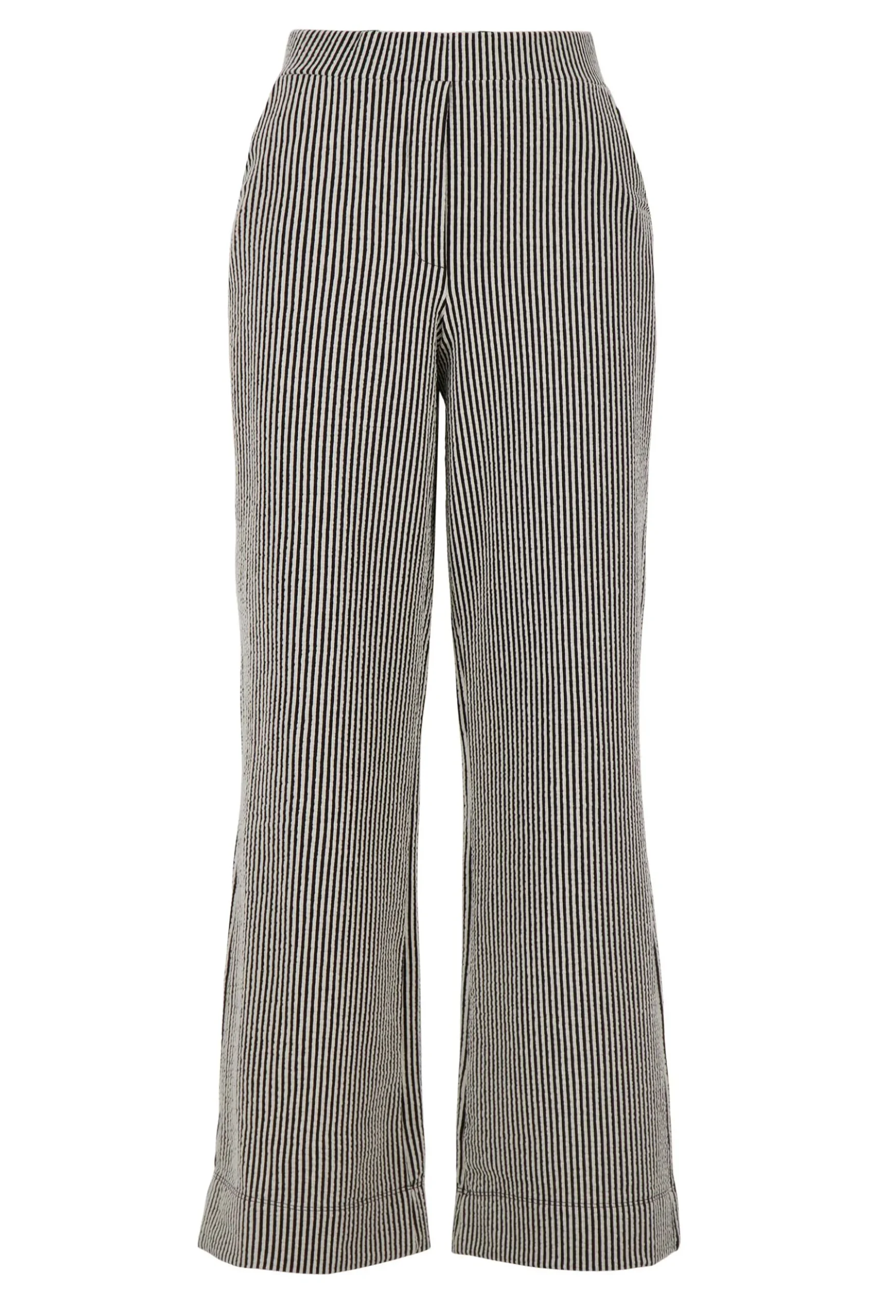 gestreepte broek met structuur