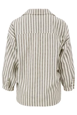 gestreepte linnen blouse