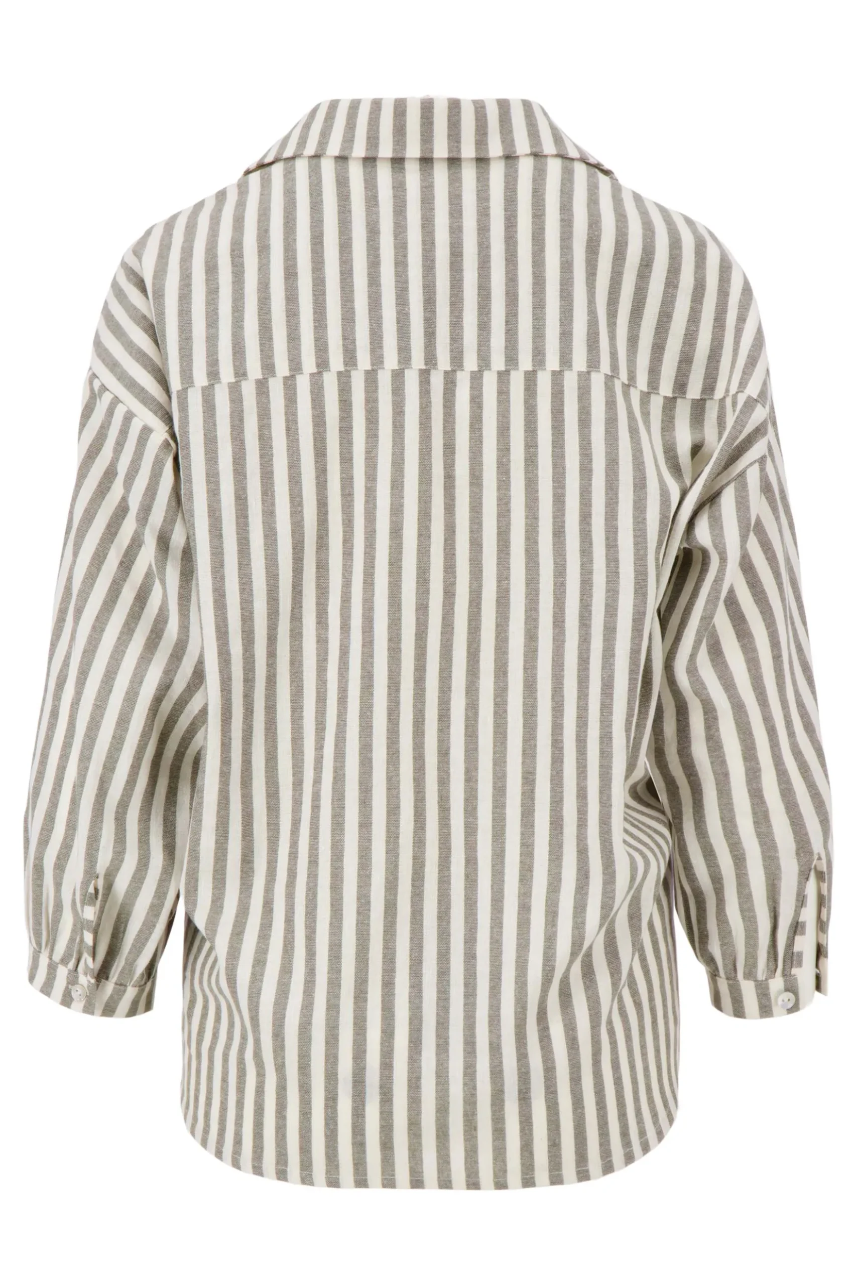 gestreepte linnen blouse