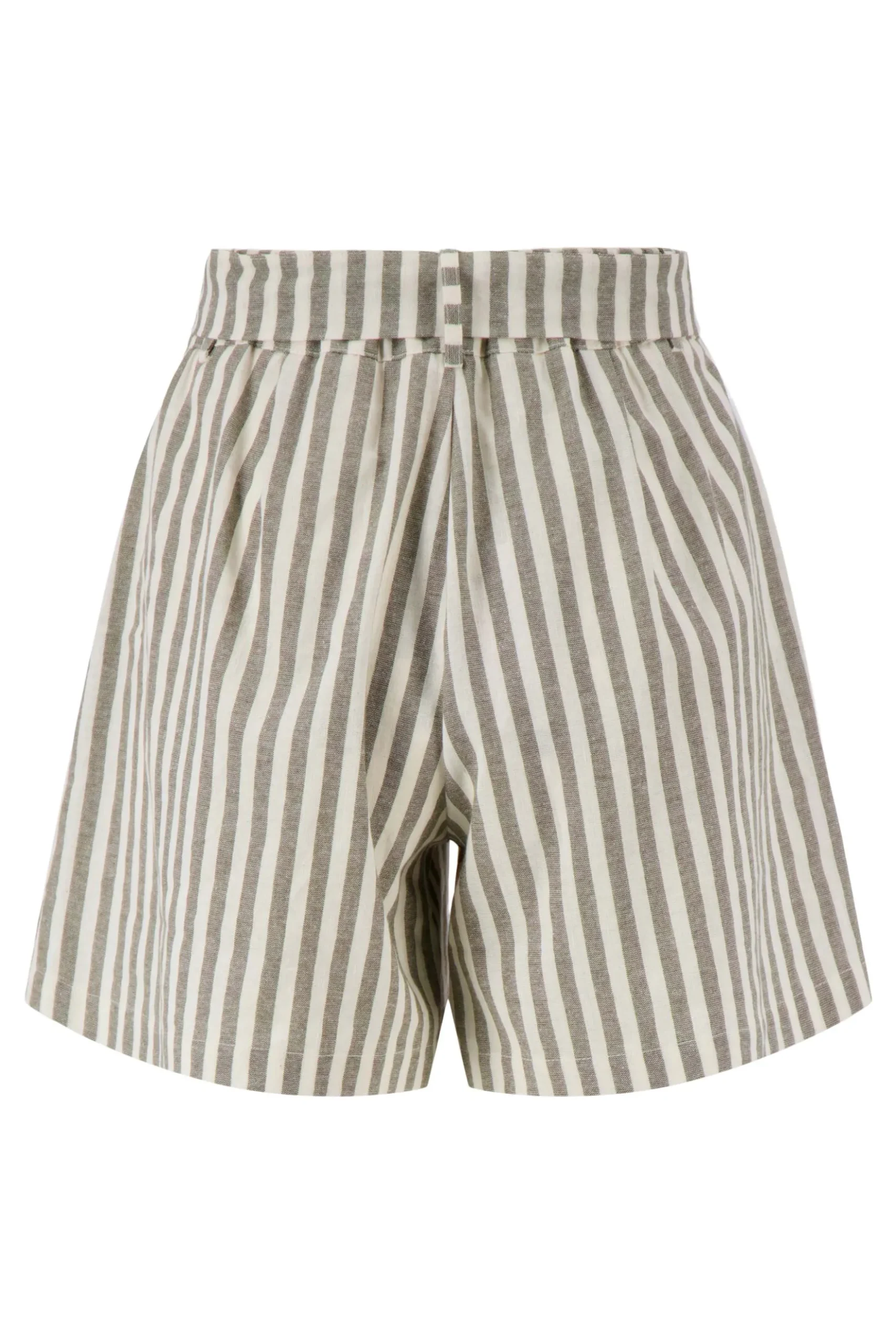 gestreepte linnen short