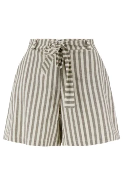 gestreepte linnen short