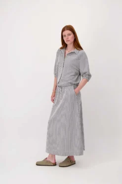gestreepte seersucker rok