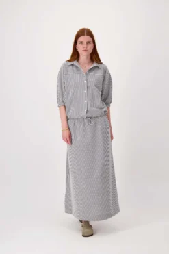 gestreepte seersucker rok