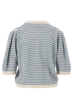 gestreepte trui met contrast ribs