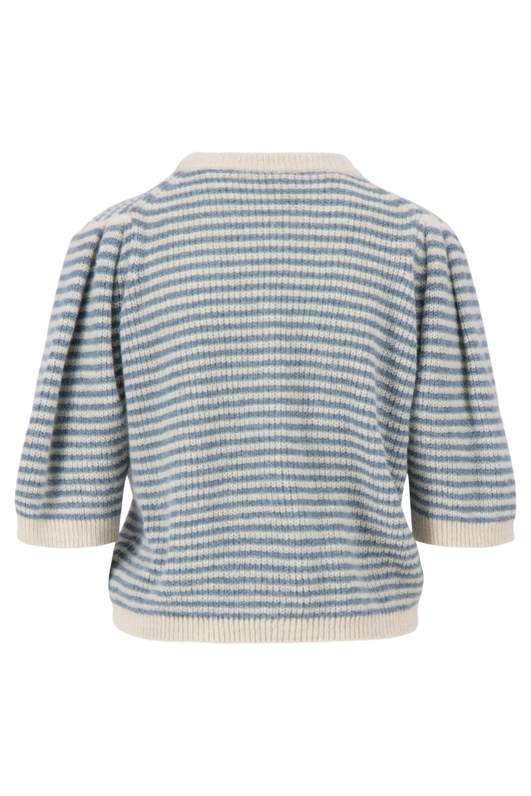 gestreepte trui met contrast ribs