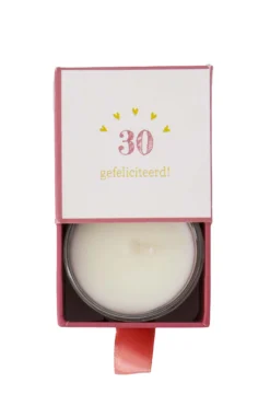 geurkaars glas in doosje 30 gefeliciteerd