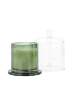 geurkaars glas met stolp happy home