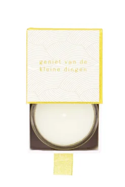 geurkaars in doosje geniet van de kleine dingen