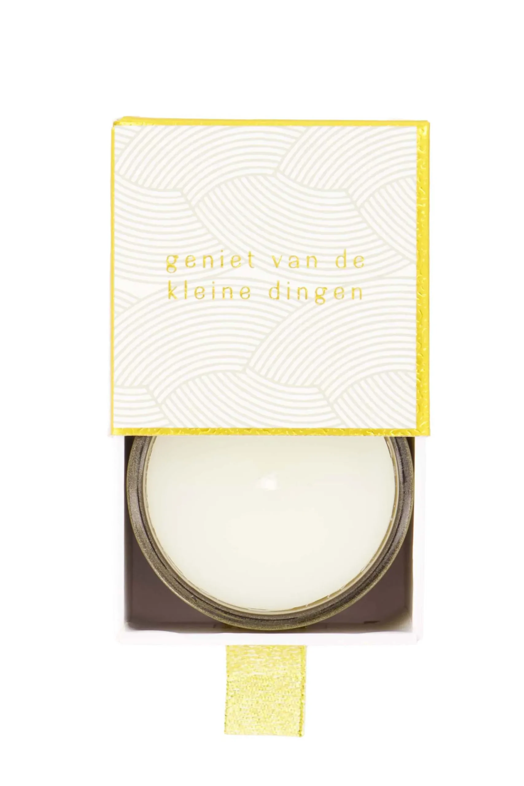 geurkaars in doosje geniet van de kleine dingen