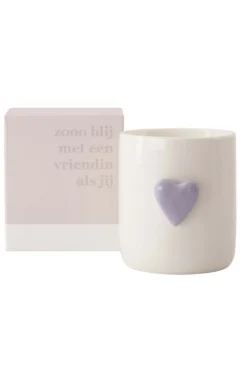 geurkaars keramiek hart in doosje zo blij met een vriendin als jij