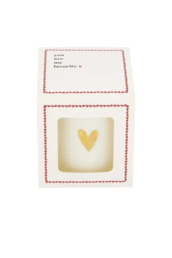 geurkaars keramiek in doosje favorite wit/rood