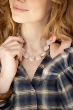 hart ketting met parels