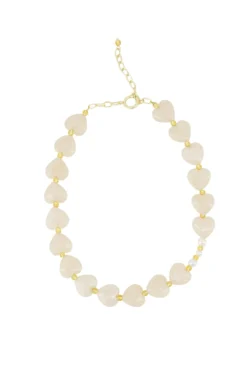 hart ketting met parels