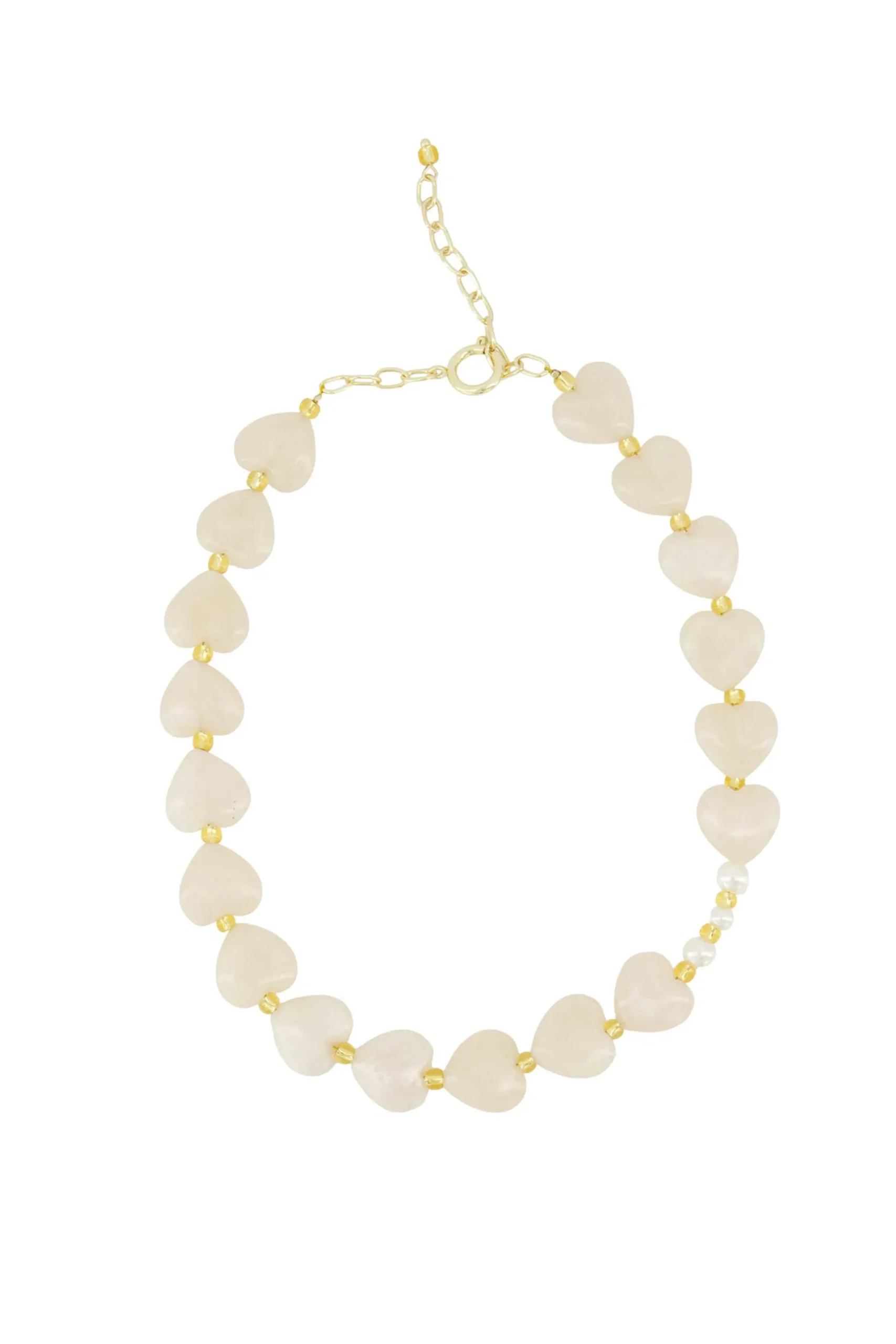hart ketting met parels