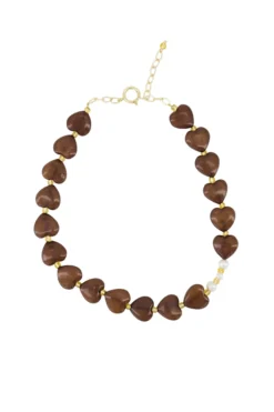 hart ketting met parels