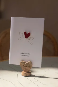 kaartenstandaard hout hartje