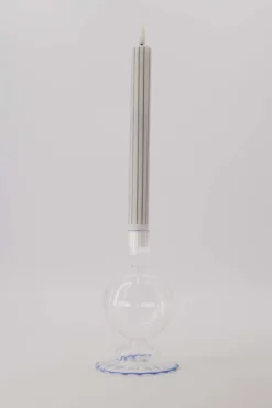 kandelaar glas bolling ribbel