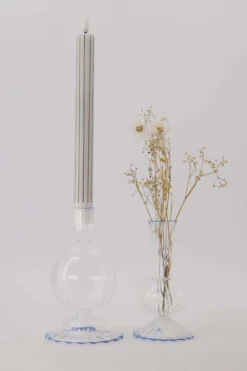 kandelaar glas bolling ribbel