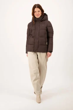 korte bubblecoat met teddy details