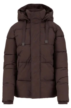 korte bubblecoat met teddy details