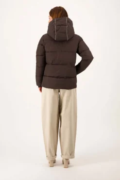 korte bubblecoat met teddy details