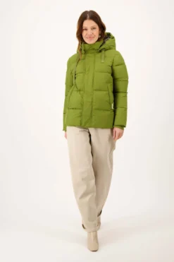 korte bubblecoat met teddy details