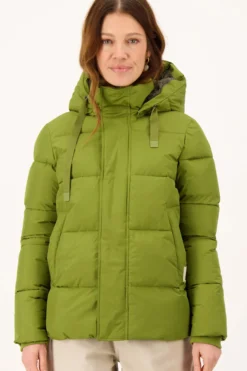korte bubblecoat met teddy details