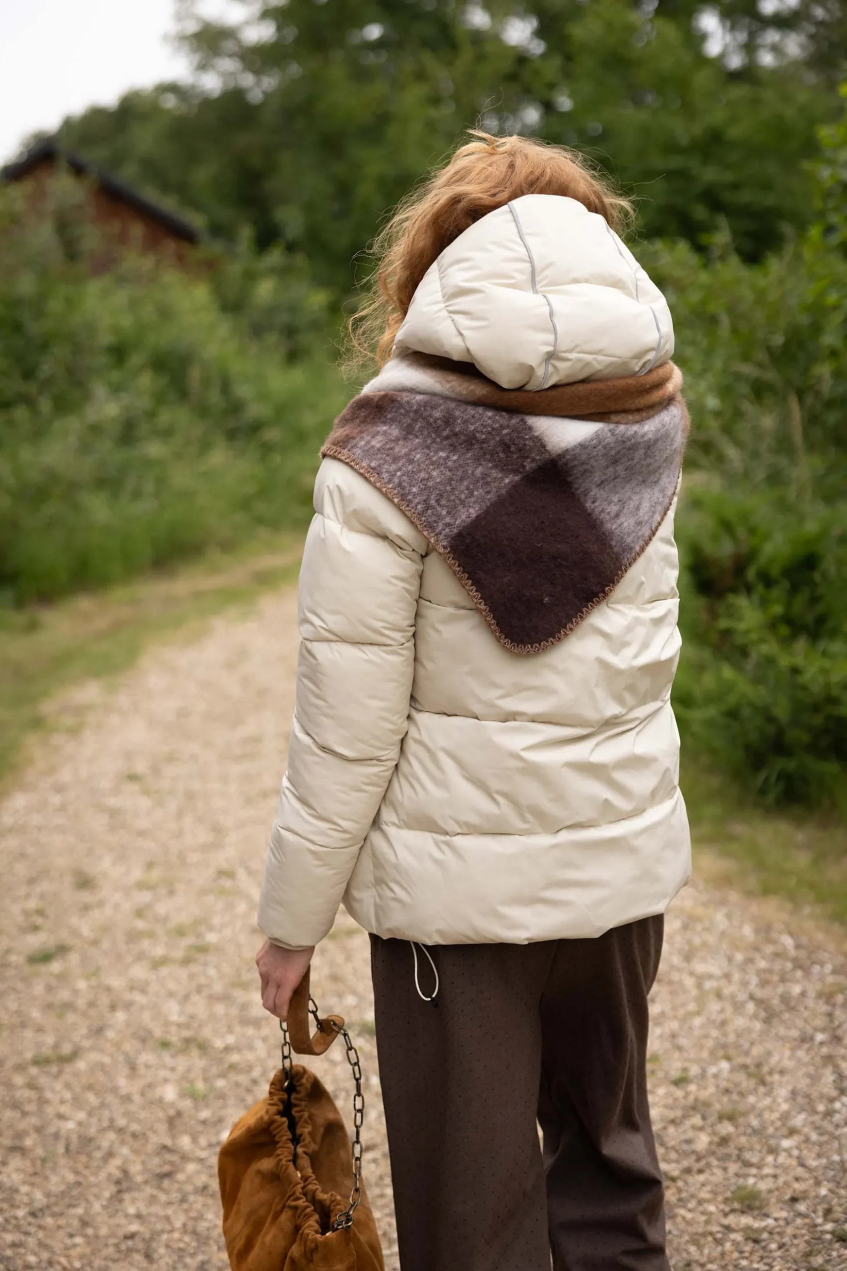 korte bubblecoat met teddy details