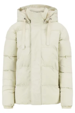 korte bubblecoat met teddy details