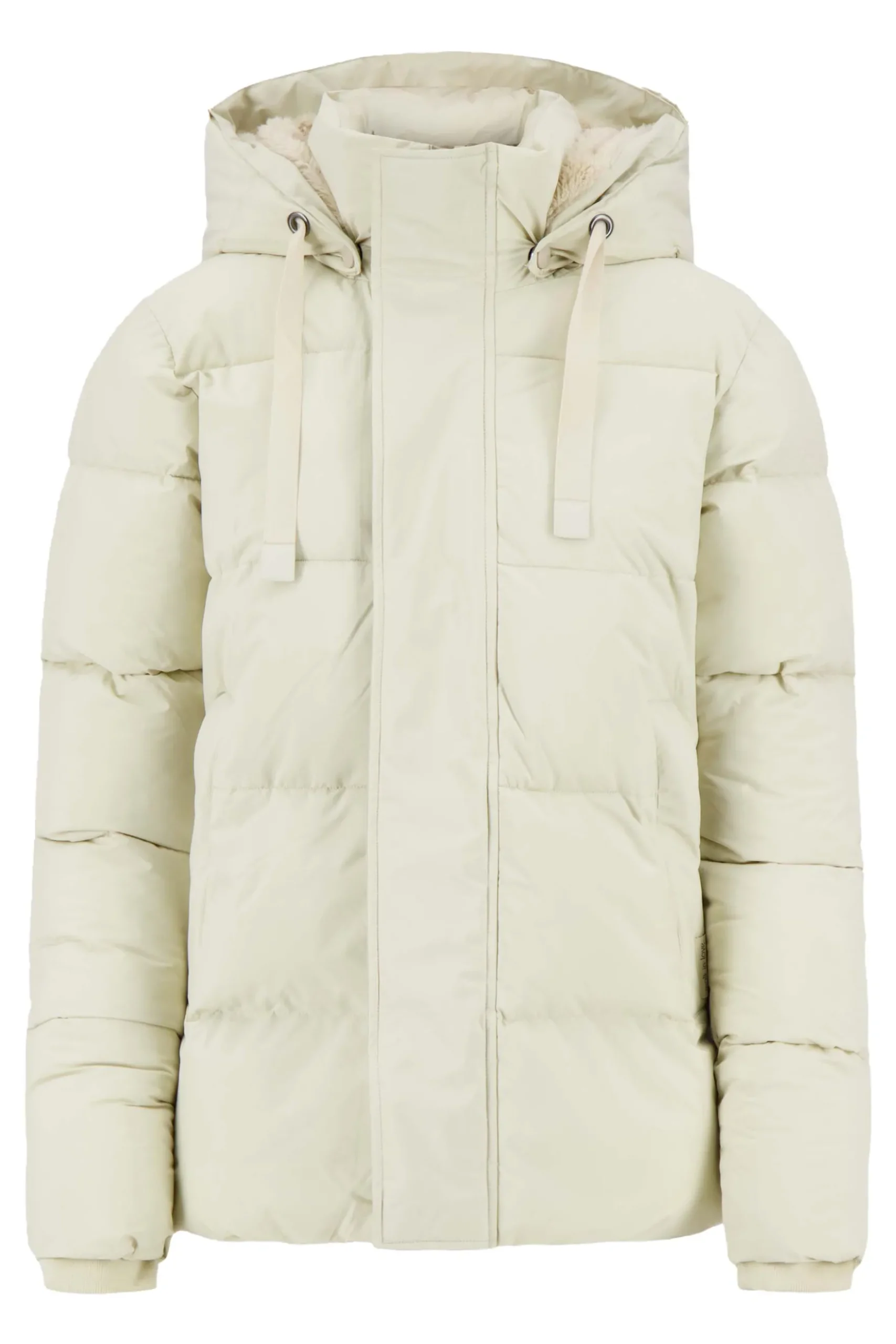 korte bubblecoat met teddy details