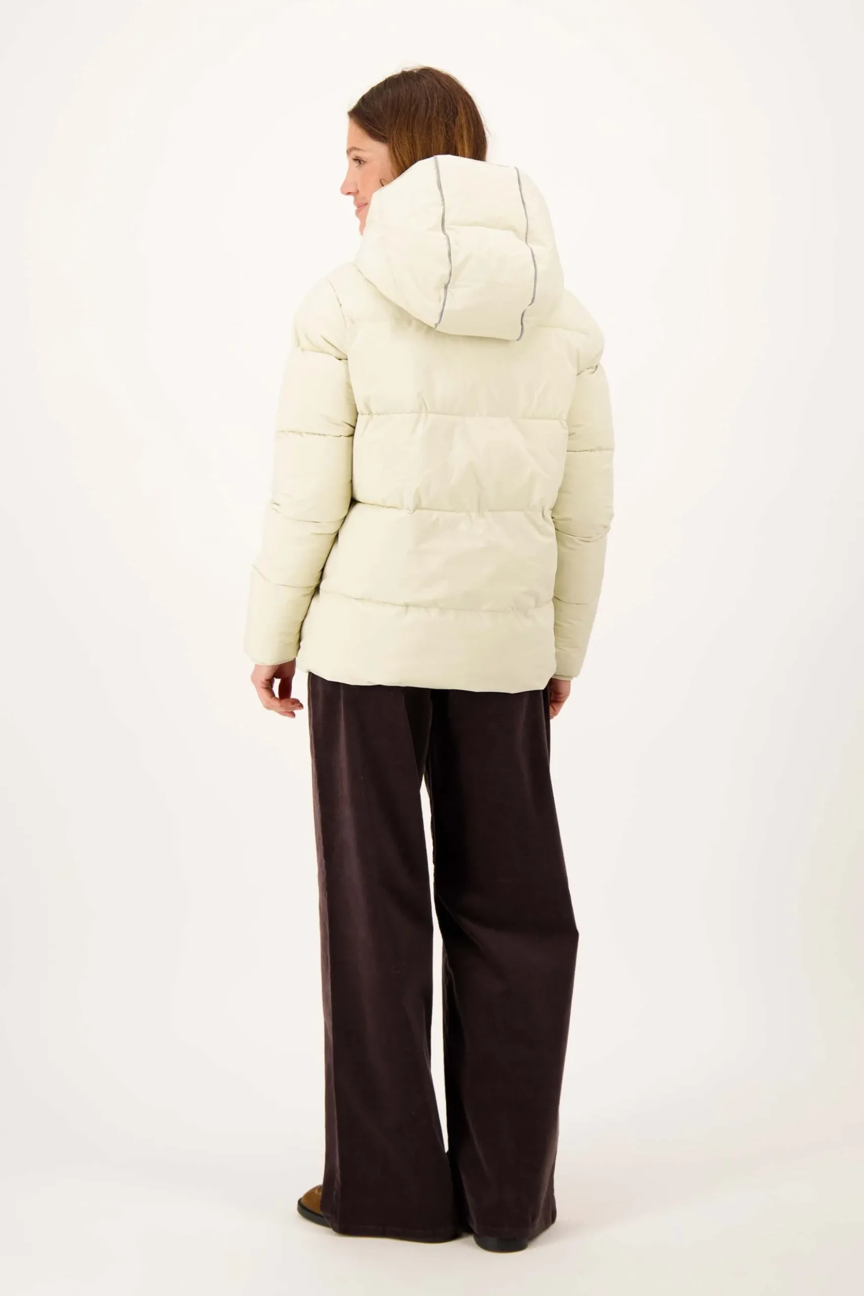 korte bubblecoat met teddy details