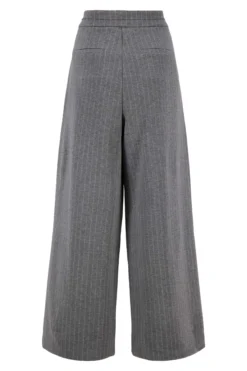 krijtstreep wideleg broek met stretch