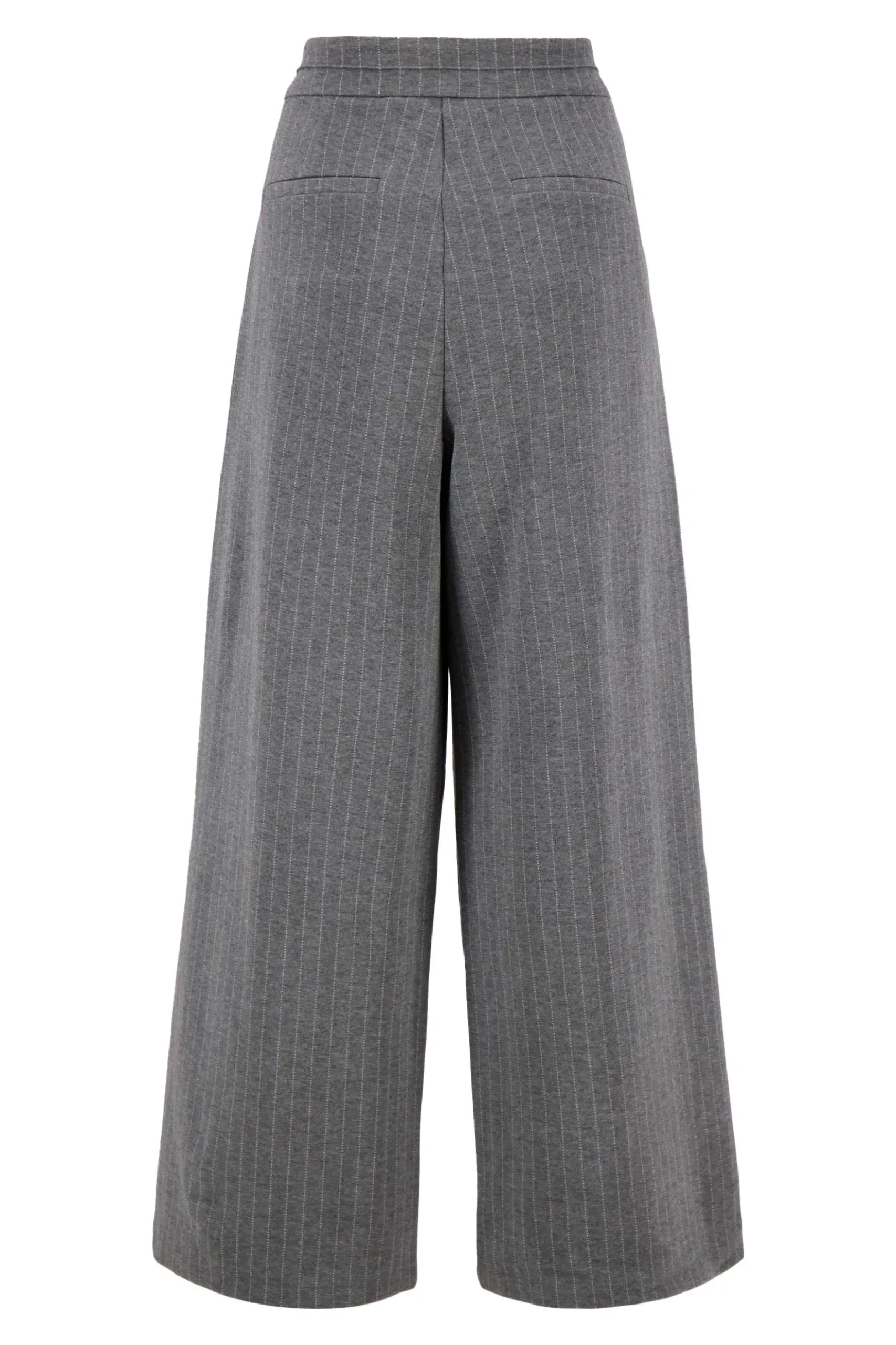 krijtstreep wideleg broek met stretch