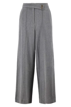krijtstreep wideleg broek met stretch