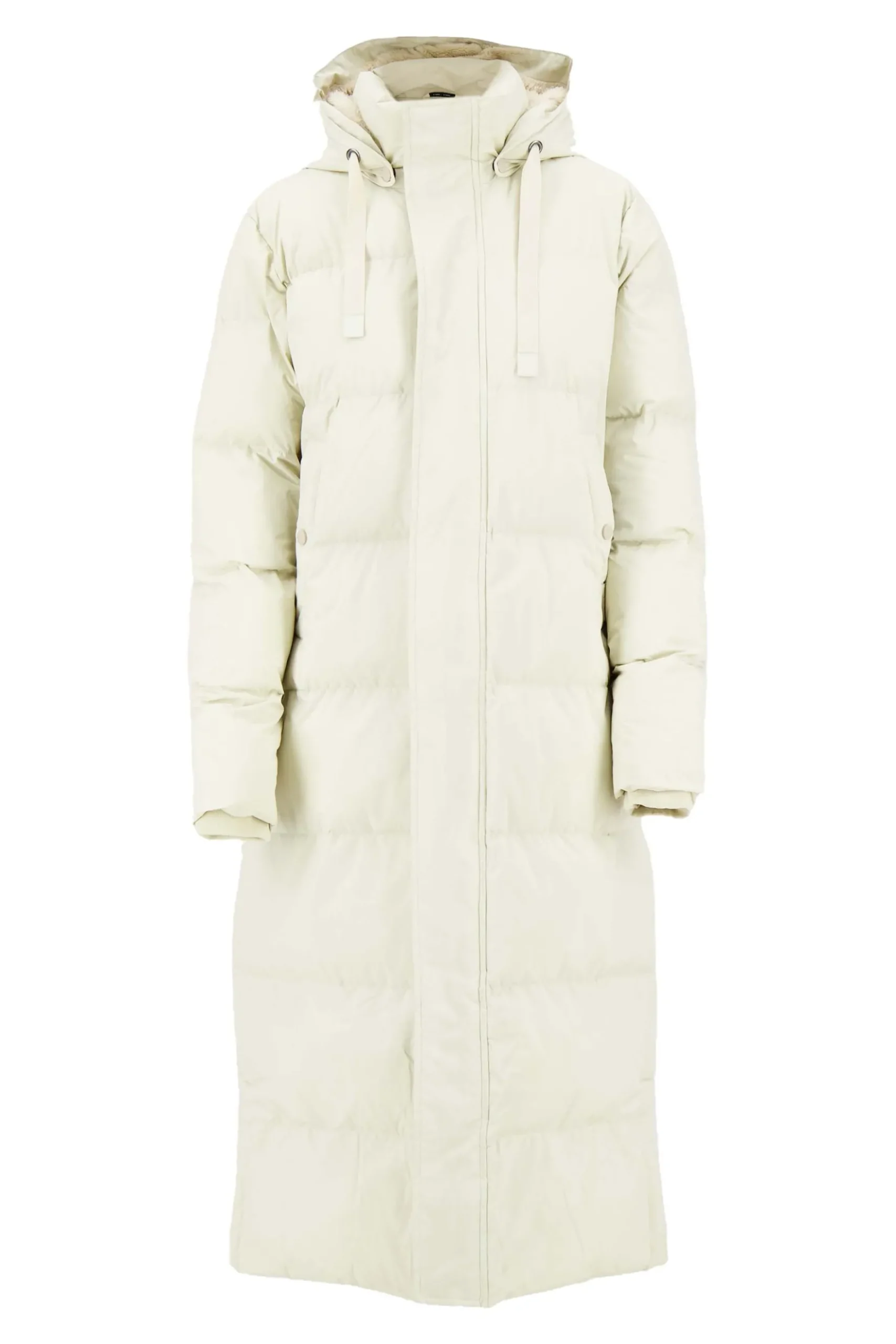 lange bubblecoat met teddy details